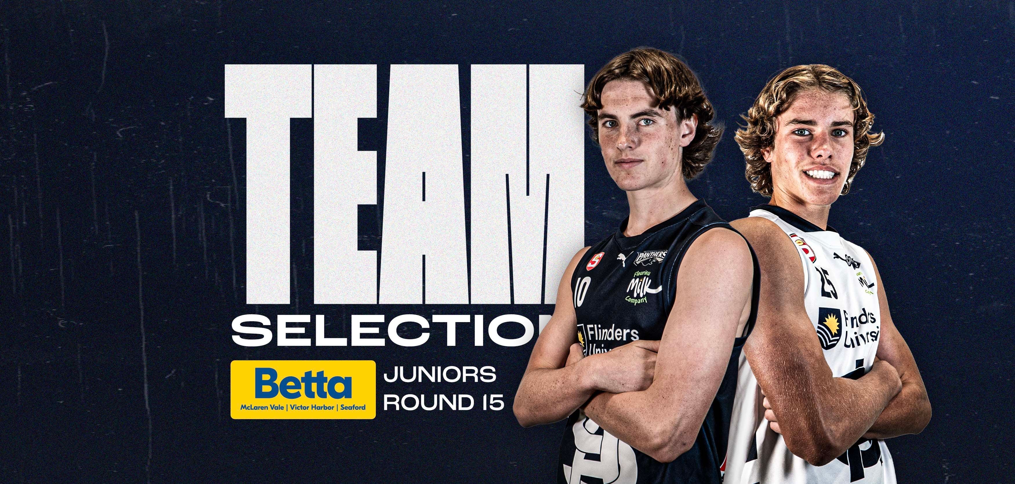 BETTA Team Selection: Juniors Round 15 v North BETTA Team Selection: Juniors Round 15 v North